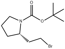 1-Pyrrolidinecarboxylic acid, 2-(2-bromoethyl)-, 1,1-dimethylethyl ester, (2S)- Structure