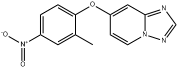 [1,2,4]Triazolo[1,5-a]pyridine, 7-(2-methyl-4-nitrophenoxy)- 구조식 이미지
