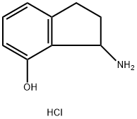 1H-Inden-4-ol, 3-amino-2,3-dihydro-, hydrochloride (1:1) Structure