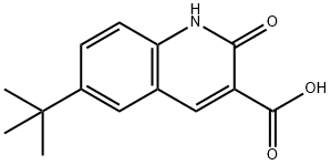 3-Quinolinecarboxylic acid, 6-(1,1-dimethylethyl)-1,2-dihydro-2-oxo- Structure