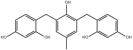 4,4'-[(2-Hydroxy-5-methyl-1,3-phenylene)bis(methylene)]bis-1,3-benzenediol Structure