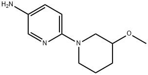 3-Pyridinamine, 6-(3-methoxy-1-piperidinyl)- Structure