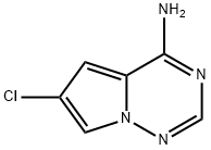 Pyrrolo[2,1-f][1,2,4]triazin-4-amine, 6-chloro- 구조식 이미지