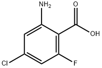 Benzoic acid, 2-amino-4-chloro-6-fluoro- Structure