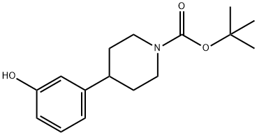 1-Piperidinecarboxylic acid, 4-(3-hydroxyphenyl)-, 1,1-dimethylethyl ester Structure