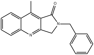 1H-Pyrrolo[3,4-b]quinolin-1-one, 2,3-dihydro-9-methyl-2-(phenylmethyl)- 구조식 이미지