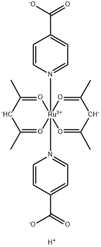 Ru(III) (acac)2(py-4-COOH)(Py-4-COO) 구조식 이미지