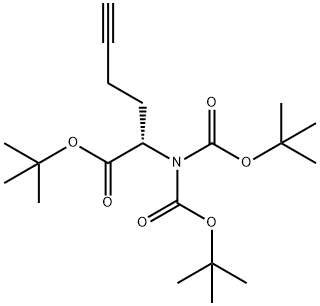 5-Hexynoic acid, 2-[bis[(1,1-dimethylethoxy)carbonyl]amino]-, 1,1-dimethylethyl ester, (2S)- Structure