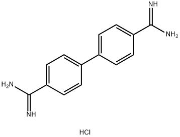 [1,1'-biphenyl]-4,4'-bis(carboximidamide) dihydrochloride 구조식 이미지