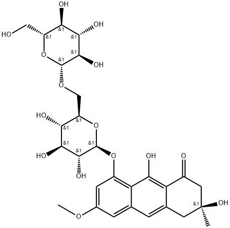 Torosachrysone 8-O-beta-gentiobioside 구조식 이미지