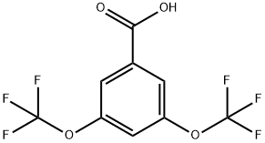 Benzoic acid, 3,5-bis(trifluoromethoxy)- 구조식 이미지