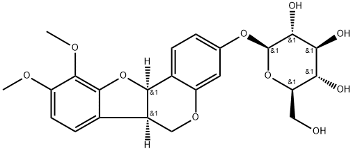 (6aR,11aR)-3-하이드록시-9-디메톡시프테로카르판-0-O-β-D-글루코시드 구조식 이미지