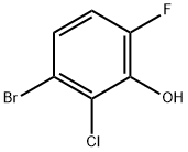 3-Bromo-2-chloro-6-fluorophenol 구조식 이미지