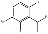 Benzene, 1-bromo-4-chloro-3-(difluoromethyl)-2-fluoro- Structure
