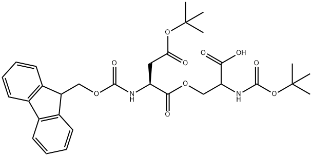 (Tert-Butoxy)Carbonyl L-Ser((9H-Fluoren-9-yl)MethOxy]Carbonyl Asp(OtBu))-OH Structure