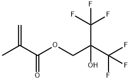 2-Propenoic acid, 2-methyl-, 3,3,3-trifluoro-2-hydroxy-2-(trifluoromethyl)propyl ester Structure