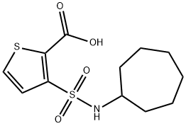 3-(cycloheptylsulfamoyl)thiophene-2-carboxylic acid Structure