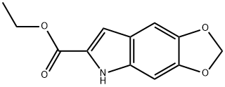 5H-1,3-Dioxolo[4,5-f]indole-6-carboxylic acid, ethyl ester Structure