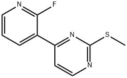 Pyrimidine, 4-(2-fluoro-3-pyridinyl)-2-(methylthio)- 구조식 이미지