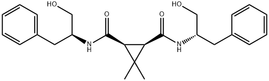 (1R, 2S)-N, N′-Bis[ (1S)-2-hydroxy-1-phenylmethylethyl ]-3, 3-dimethyl-1, 2-cyclopropanediamide 구조식 이미지