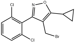 4-BROMOMETHYL-5-CYCLOPROPYL-3-(2,6-DICHLORO-PHENYL)-ISOXAZOLE(WXG03484) Structure