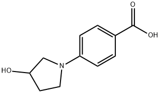 Benzoic acid, 4-(3-hydroxy-1-pyrrolidinyl)- 구조식 이미지
