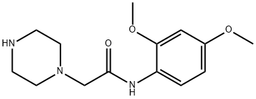 1-Piperazineacetamide, N-(2,4-dimethoxyphenyl)- Structure