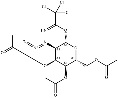3,4,6-Tri-O-acetyl-2-azido-2-deoxy-β-D-glucopyranosyl trichloroacetimidate Structure