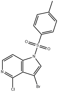 1H-Pyrrolo[3,2-c]pyridine, 3-bromo-4-chloro-1-[(4-methylphenyl)sulfonyl]- Structure