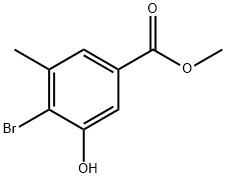 Benzoic acid, 4-bromo-3-hydroxy-5-methyl-, methyl ester Structure