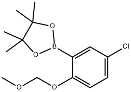 1,3,2-Dioxaborolane, 2-[5-chloro-2-(methoxymethoxy)phenyl]-4,4,5,5-tetramethyl- Structure