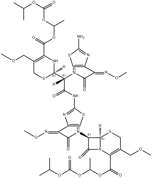 Cefpodoxime Proxetil 4,7-seco-Dimer 구조식 이미지