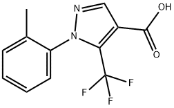 1H-Pyrazole-4-carboxylic acid, 1-(2-methylphenyl)-5-(trifluoromethyl)- 구조식 이미지