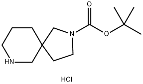 2,7-Diazaspiro[4.5]decane-2-carboxylic acid, 1,1-diMethylethyl ester, (Hydrochloride) (1:1) Structure