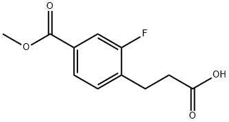 3-[2-Fluoro-4-(methoxycarbonyl)phenyl]propanoic acid Structure