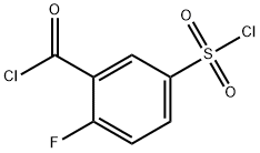 Benzoyl chloride, 5-(chlorosulfonyl)-2-fluoro- 구조식 이미지