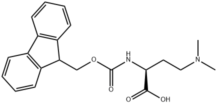 Butanoic acid, 4-(dimethylamino)-2-[[(9H-fluoren-9-ylmethoxy)carbonyl]amino]-, (2S)- 구조식 이미지