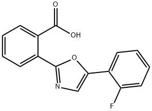 Benzoic acid, 2-[5-(2-fluorophenyl)-2-oxazolyl]- Structure