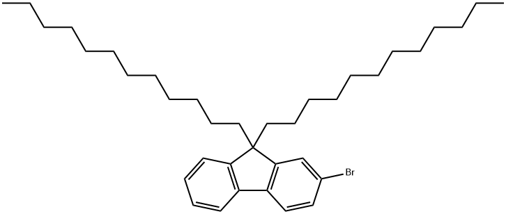 9H-Fluorene, 2-bromo-9,9-didodecyl- Structure