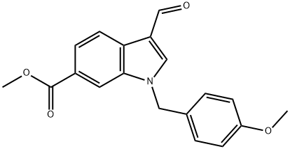 Methyl 3-Formyl-1-(4-methoxybenzyl)-1H-indole-6-carboxylate Structure