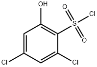 2,4-dichloro-6-hydroxybenzene-1-sulfonyl chloride 구조식 이미지