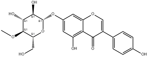 Genistein 7-O-beta-D-glucoside-4''-O-methylate Structure