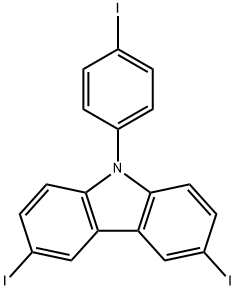 3,6-Diiodo-9-(4-iodophenyl)-9H-carbazole Structure