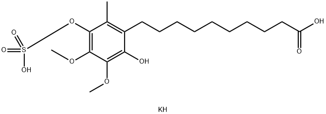 Hydro Idebenone 10’-Carboxylate 4-O-Sulfate Dipotassium Salt 구조식 이미지