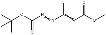 2-Butenoic acid, 3-[2-[(1,1-dimethylethoxy)carbonyl]diazenyl]-, methyl ester 구조식 이미지