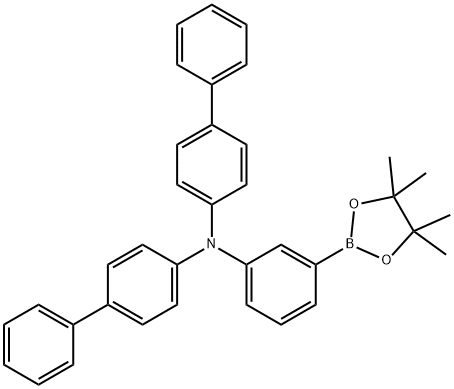 [1,1'-Biphenyl]-4-amine, N-[1,1'-biphenyl]-4-yl-N-[3-(4,4,5,5-tetramethyl-1,3,2-dioxaborolan-2-yl)phenyl]- 구조식 이미지