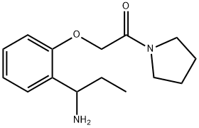 2-[2-(1-aminopropyl)phenoxy]-1-(pyrrolidin-1-yl)ethan-1-one Structure