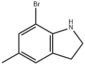 1H-Indole, 7-bromo-2,3-dihydro-5-methyl- Structure