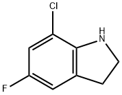 1H-Indole, 7-chloro-5-fluoro-2,3-dihydro- 구조식 이미지