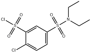 Benzenesulfonyl chloride, 2-chloro-5-[(diethylamino)sulfonyl]- 구조식 이미지